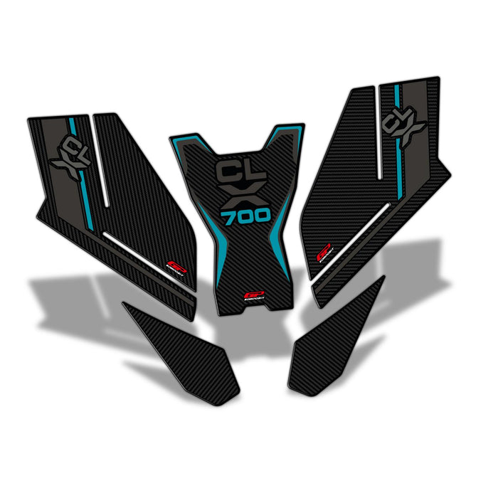 GP Kompozit Tank Pad Set Turquoise Compatible For CFMOTO 700CL-X  2022-2023