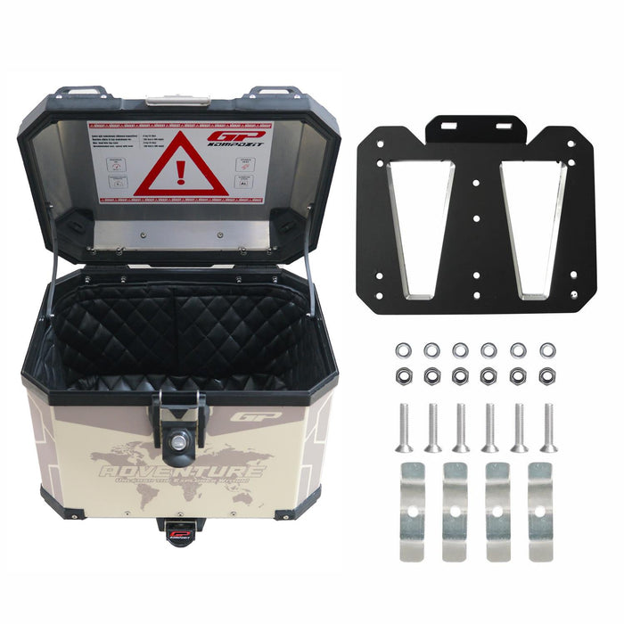 GP Kompozit Universal 37 lt Aluminum Motorcycle Top Case DSN02