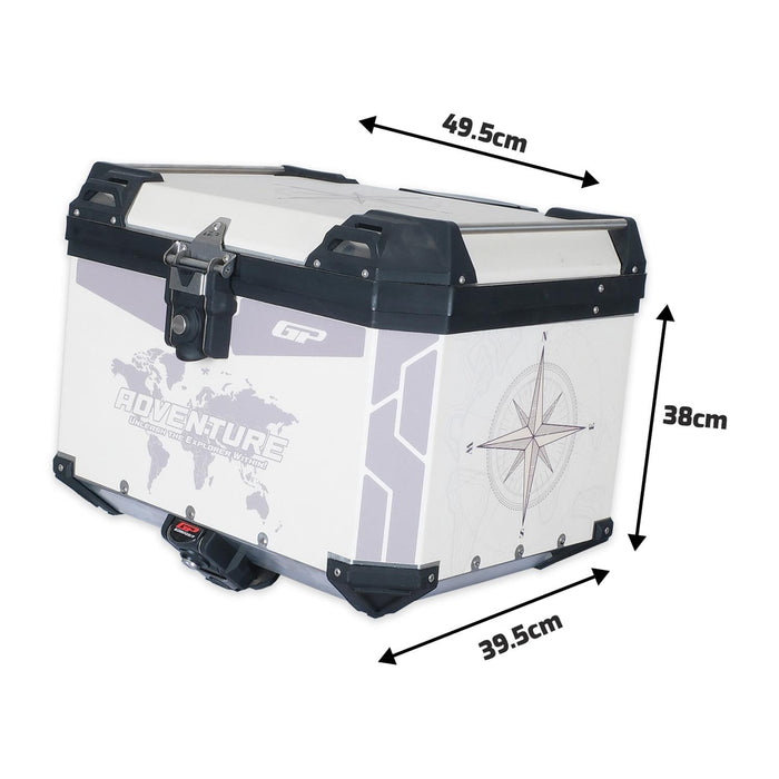 GP Kompozit Universal 57 lt Aluminum Motorcycle Top Case DSN02