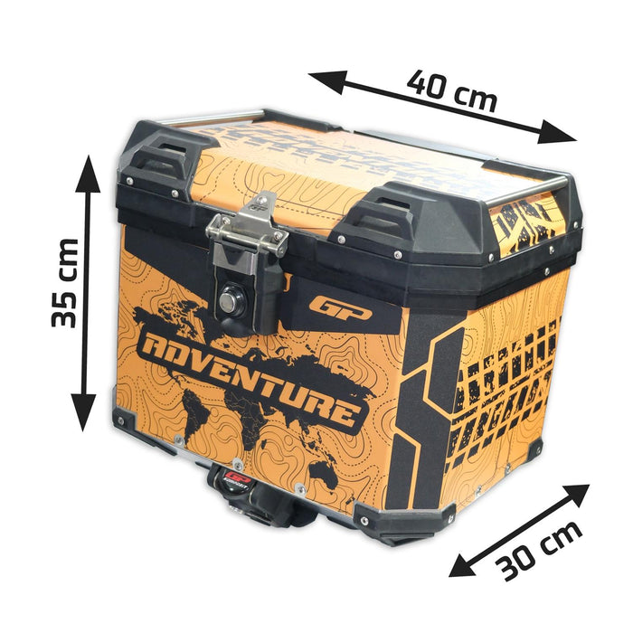 GP Kompozit Universal 37 lt Aluminum Motorcycle Top Case DSN03