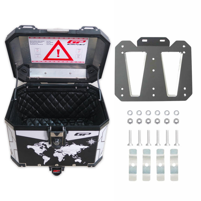 GP Kompozit Universal 37 lt Aluminum Motorcycle Top Case DSN04