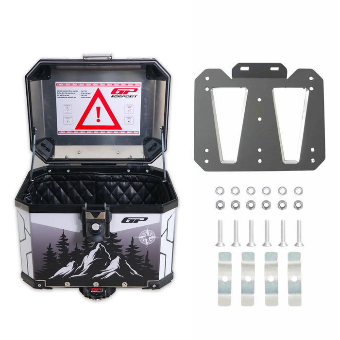 GP Kompozit Universal 37 lt Aluminum Motorcycle Top Case DSN05