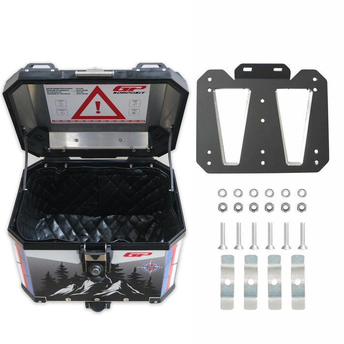 GP Kompozit Universal 37 lt Aluminum Motorcycle Top Case DSN06