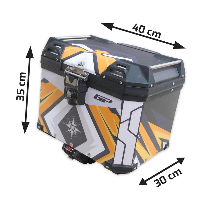 GP Kompozit Universal 37 lt Aluminum Motorcycle Top Case DSN07