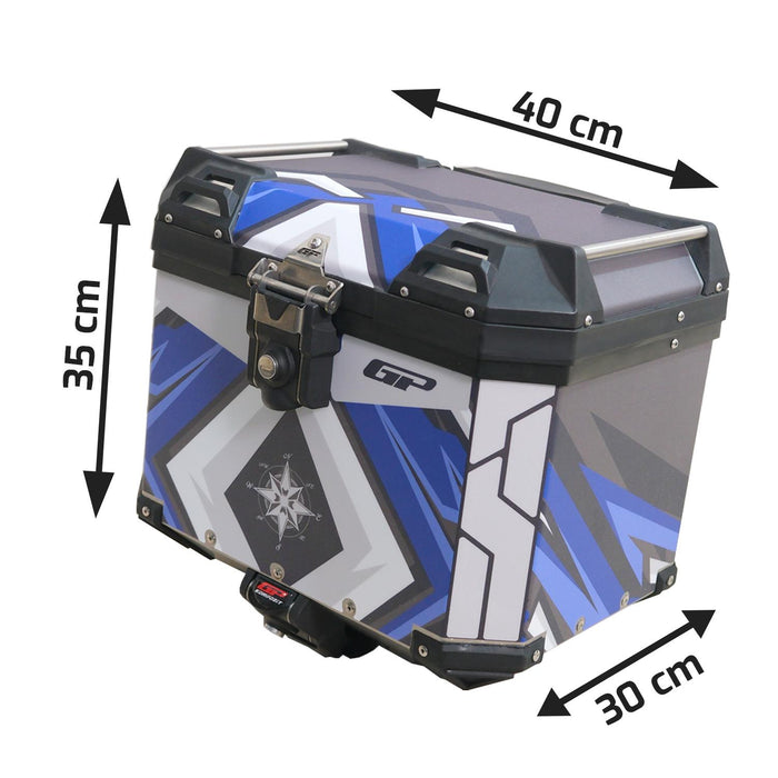 GP Kompozit Universal 37 lt Aluminum Motorcycle Top Case DSN08