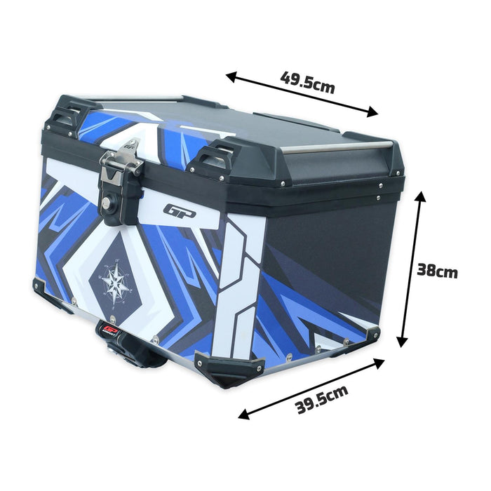 GP Kompozit Universal 57 lt Aluminum Motorcycle Top Case DSN08