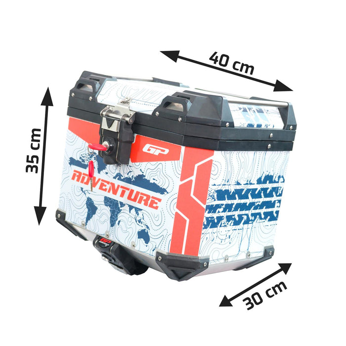 GP Kompozit Universal 37 lt Aluminum Motorcycle Top Case DSN09