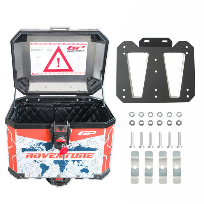 GP Kompozit Universal 37 lt Aluminum Motorcycle Top Case DSN09