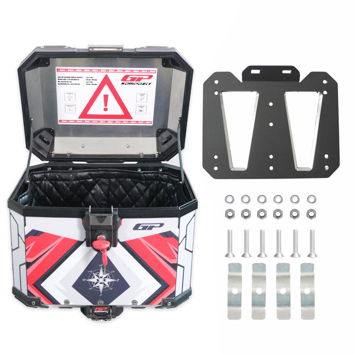 GP Kompozit Universal 37 lt Aluminum Motorcycle Top Case DSN10