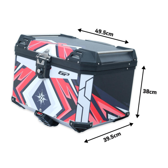 GP Kompozit Universal 57 lt Aluminum Motorcycle Top Case DSN10