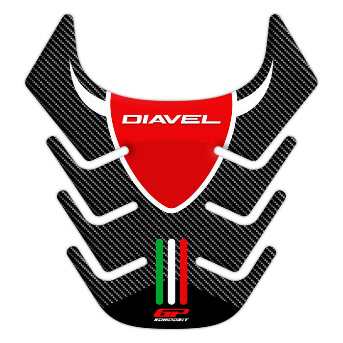 GP Kompozit Protection de réservoir Carbone Compatible pour Ducati Diavel 2011-2017