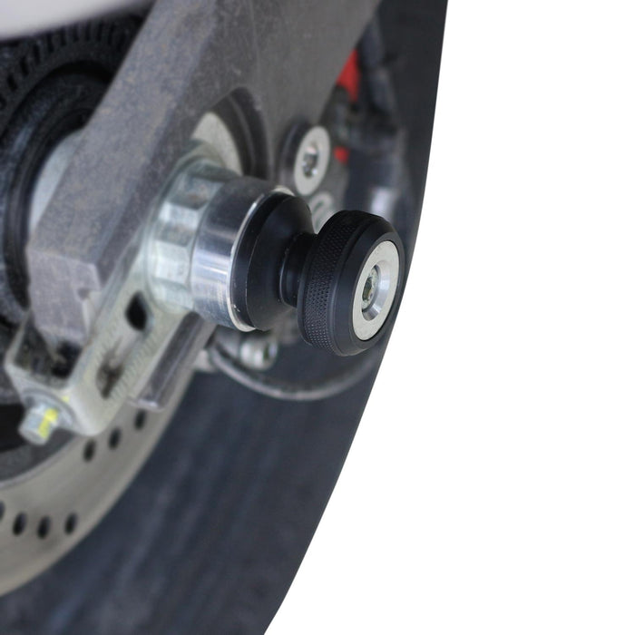 GP Kompozit Front-Rear Axle Guard Crash Wheel Frame Slider Set Black Compatible For Ducati Monster 821  2016-2020