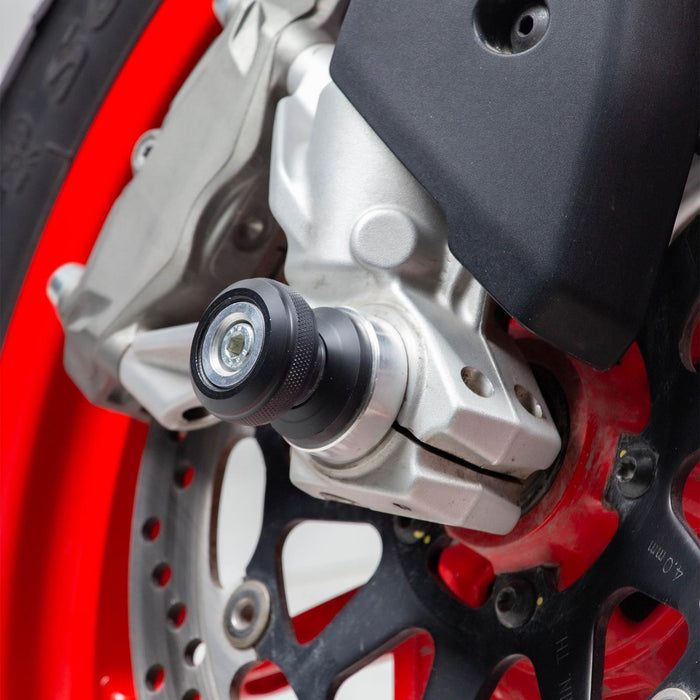 GP Kompozit Axle Guard Crash Wheel Frame Slider Set Black Compatible For Ducati Multistrada V2  2022-2023