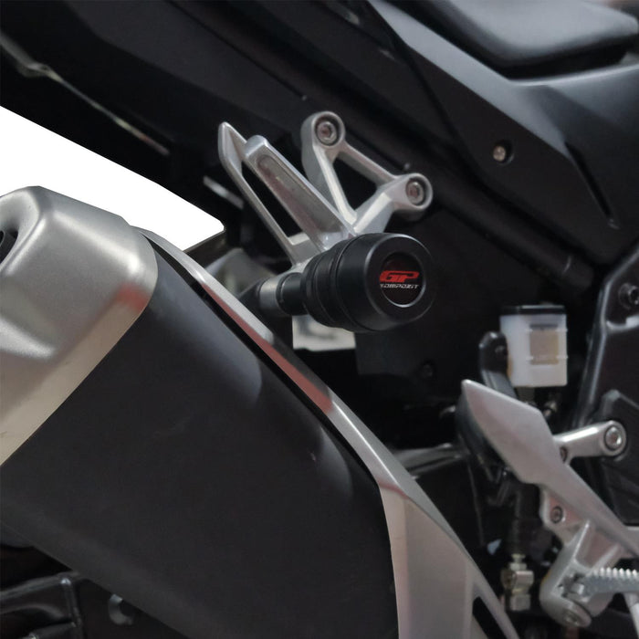 GP Kompozit Exhaust Crash Frame Slider Black Compatible For Honda CB500 Hornet 2025