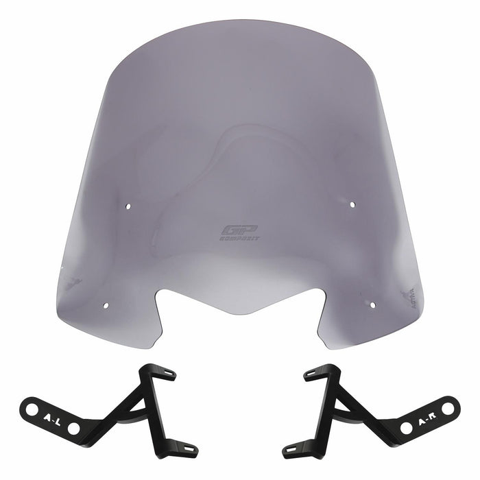 GP Kompozit Short Windshield Windscreen Smoked Compatible For Honda Activa 2023-2024