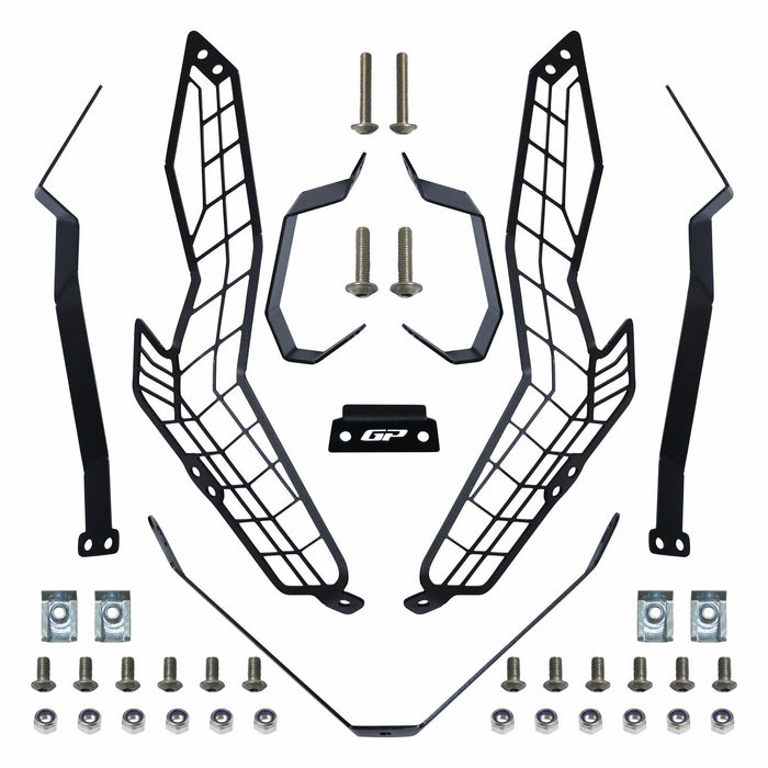 GP Kompozit Headlight Grille Guard Protector Black Compatible For Honda ADV350  2022-2025