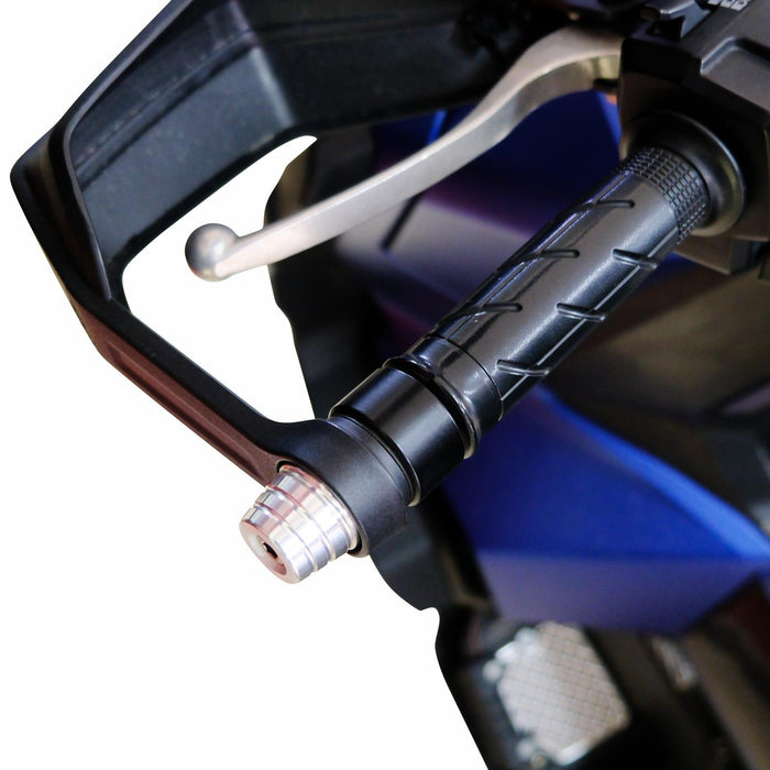 GP Kompozit Motorcycle Grip Handlebar End Weights Gray Compatible For Honda ADV350  2022-2025