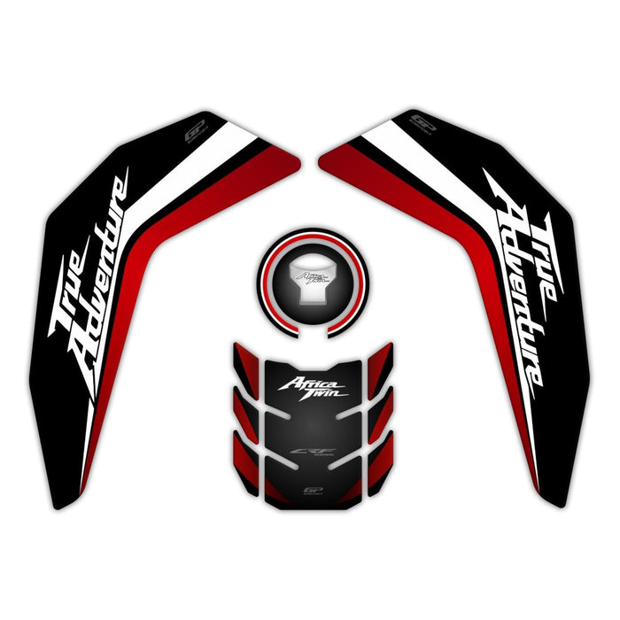 GP Kompozit Jeu de coussinets de réservoir Rouge Compatible pour Honda Africa Twin CRF1000L Adventure 2016-2019