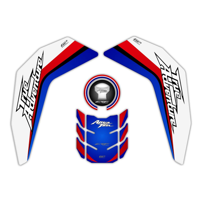 GP Kompozit Jeu de coussinets de réservoir bleus compatibles pour Honda Africa Twin CRF1000L Adventure 2016-2019