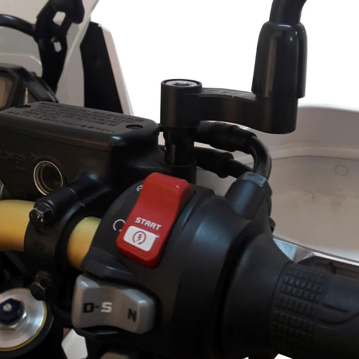 GP Kompozit Mirror Riser Extenders Black Compatible For Honda Africa Twin CRF1000L / CRF1100L L1 / L2 / L4  2016-2024