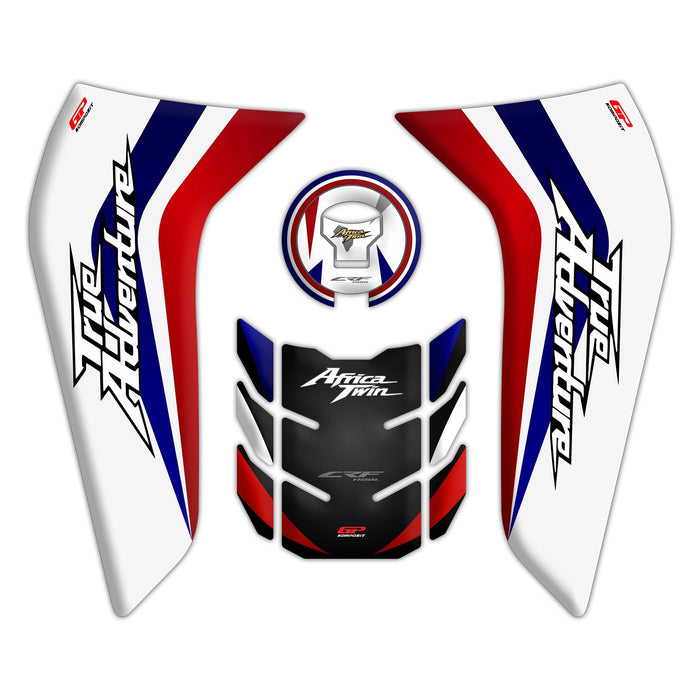 GP Kompozit Jeu de coussinets de réservoir Blanc Compatible pour Honda Africa Twin CRF1100L L1 2020-2023
