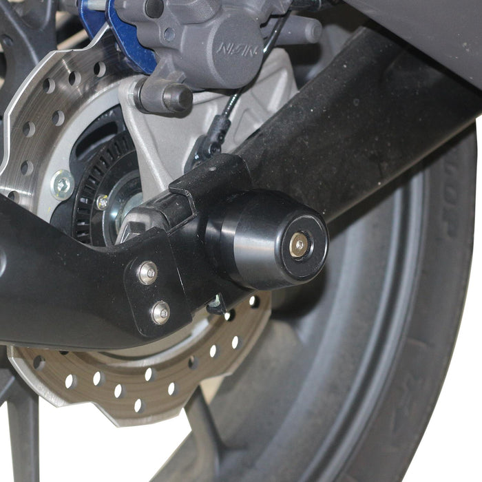 GP Kompozit Axle Guard Crash Wheel Frame Slider Black Compatible For Honda CB125R / CB250R / CB300R  2017-2024