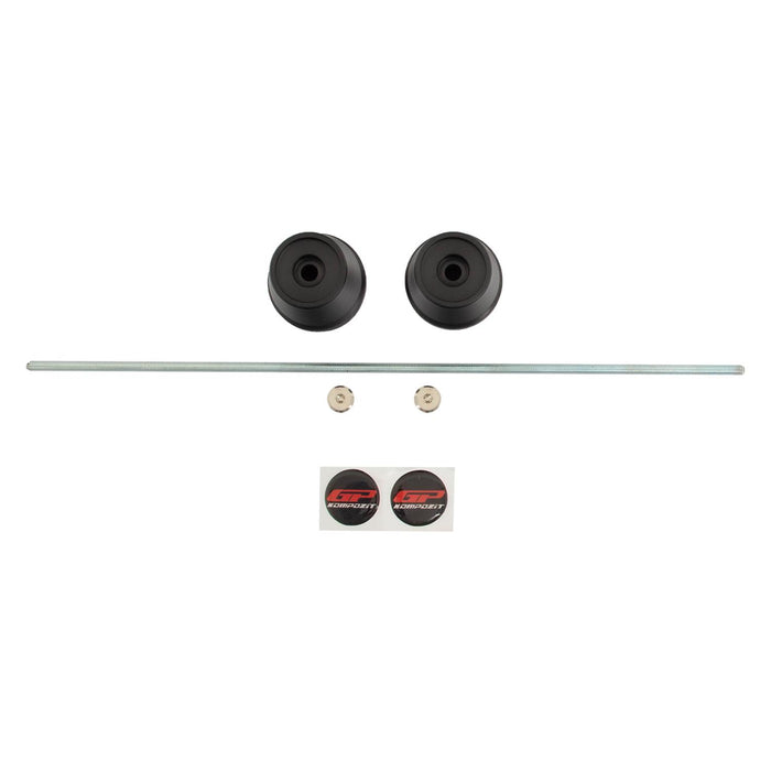 GP Kompozit Axle Guard Crash Wheel Frame Slider Black Compatible For Honda CB125R / CB250R / CB300R  2017-2024