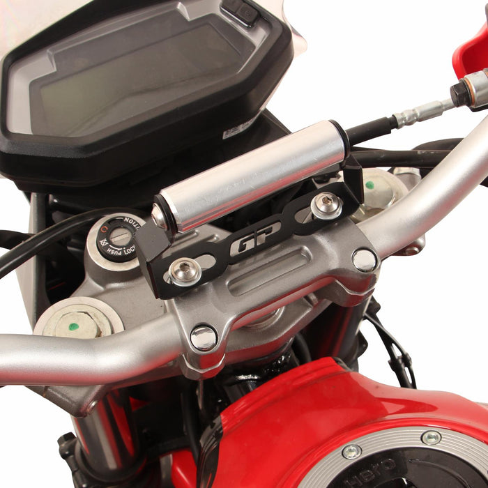 GP Kompozit Phone / Navigation / GPS Holder Bracket Black Compatible For Honda CB125F 2021-2024