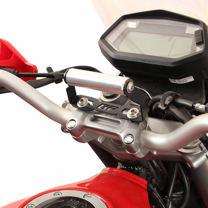 GP Kompozit Phone / Navigation / GPS Holder Bracket Black Compatible For Honda CB125F 2021-2024