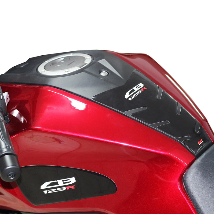 GP Kompozit Tank Pad Set Black Compatible For Honda CB125R  2018-2019