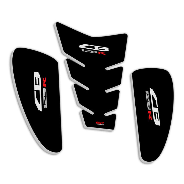 GP Kompozit Tank Pad Set Black Compatible For Honda CB125R  2018-2019