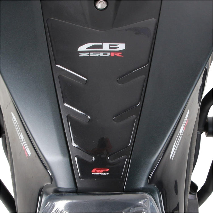 GP Kompozit Juego de almohadillas para depósito, color negro, compatible con Honda CB250R / CB300R 2017-2023
