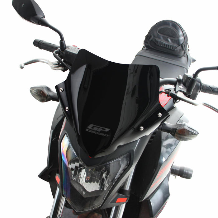 GP Kompozit Pare-brise court noir compatible pour Honda CB650F 2014-2020