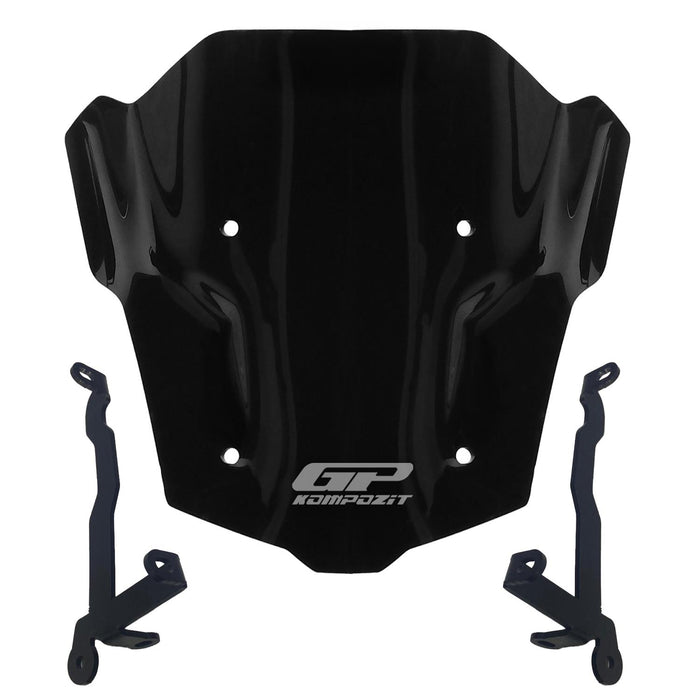 GP Kompozit Windshield Windscreen Black Compatible For Honda CB650R E-CLUTCH 2025