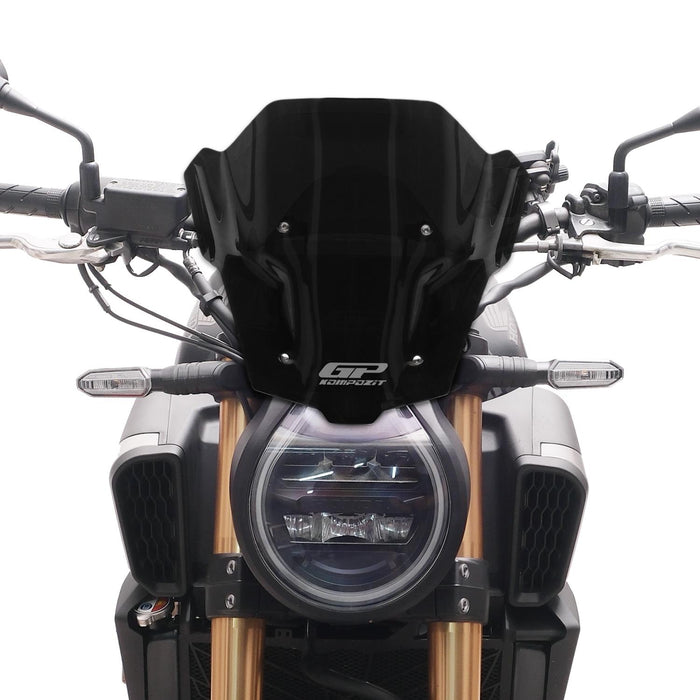 GP Kompozit Windshield Windscreen Black Compatible For Honda CB650R E-CLUTCH  2025