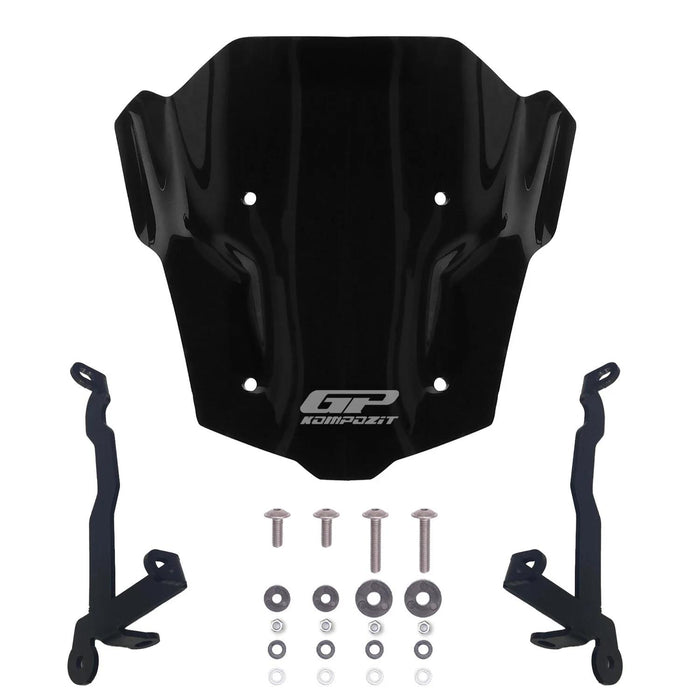 GP Kompozit Windshield Windscreen Black Compatible For Honda CB650R E-CLUTCH  2025