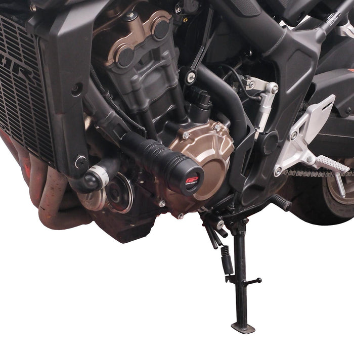 GP Kompozit Engine Crash Frame Sliders Black Compatible For Honda CB650R E-CLUTCH  2025