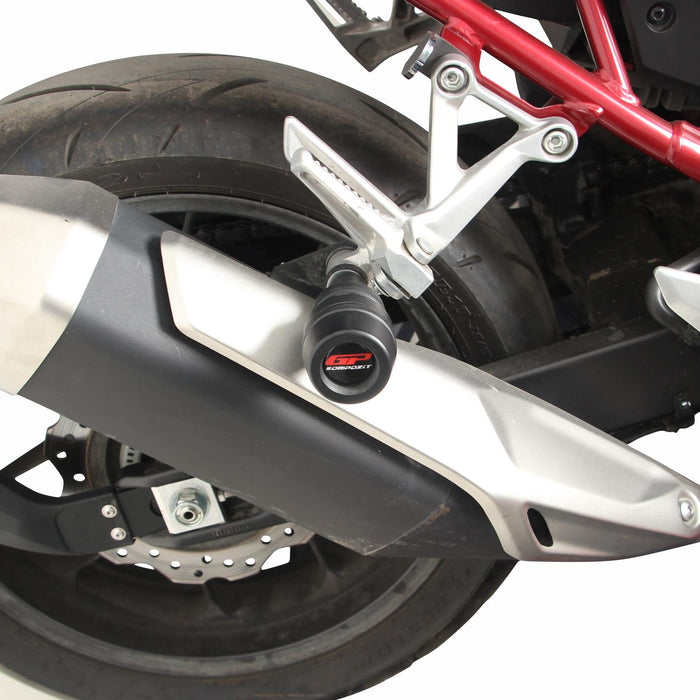 GP Kompozit Exhaust Crash Frame Slider Black Compatible For Honda CB750 Hornet  2023-2024