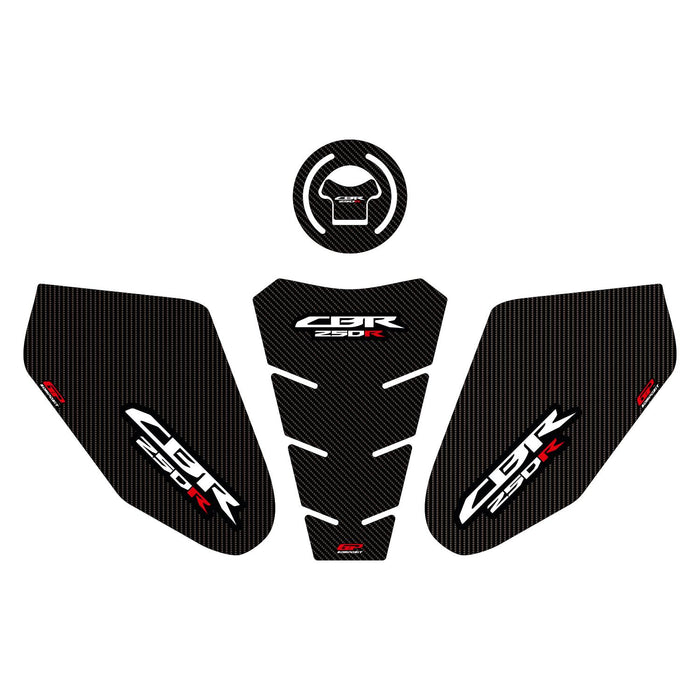 GP Kompozit Protection de réservoir Carbone Compatible pour Honda CBR250 2011-2012