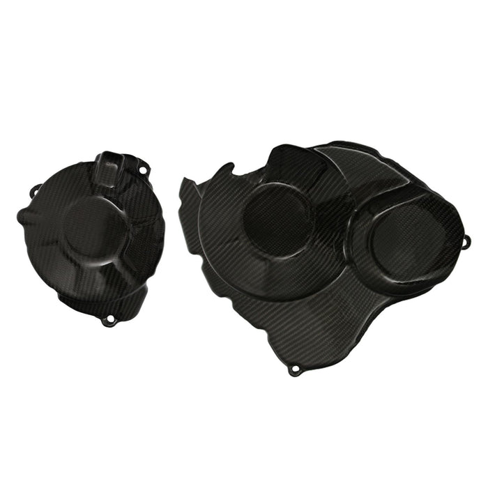 GP Kompozit Couvercle de protection d'embrayage et d'alternateur en fibre de carbone compatible pour Honda CBR600RR 2003-2006