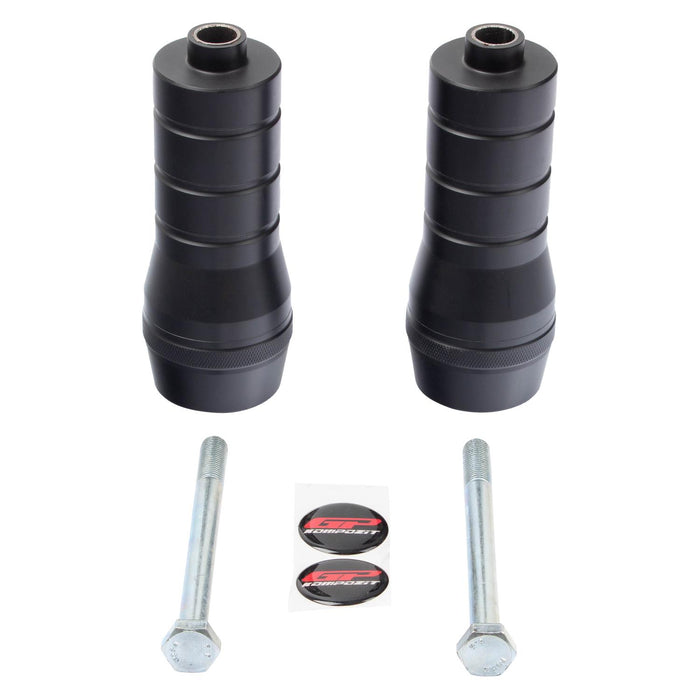 GP Kompozit Engine Crash Frame Sliders Black Compatible For Honda CBR650F  2014-2018