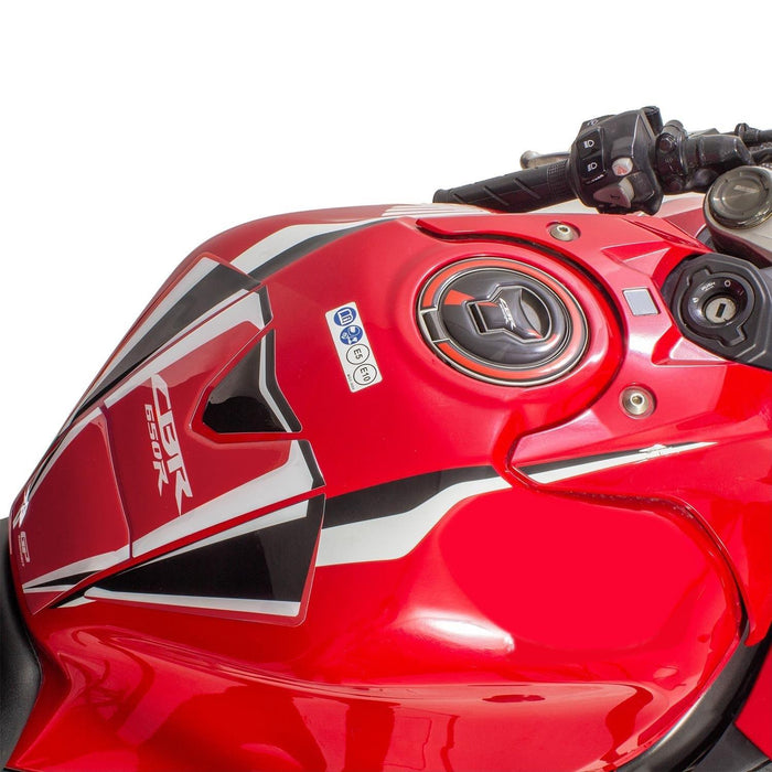 GP Kompozit Kit de protections de réservoir Rouge Compatible pour Honda CBR650R 2019-2023