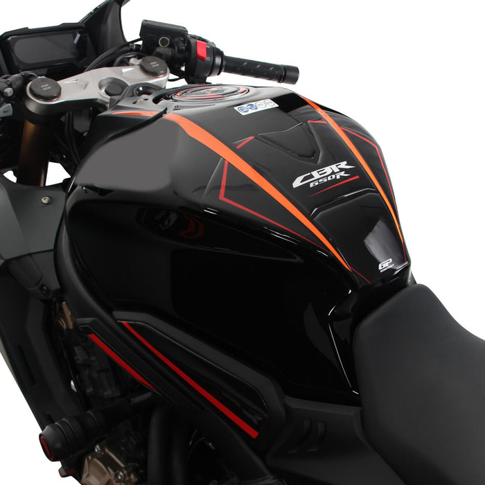 GP Kompozit Jeu de protections de réservoir Noir Compatible pour Honda CBR650R 2019-2023