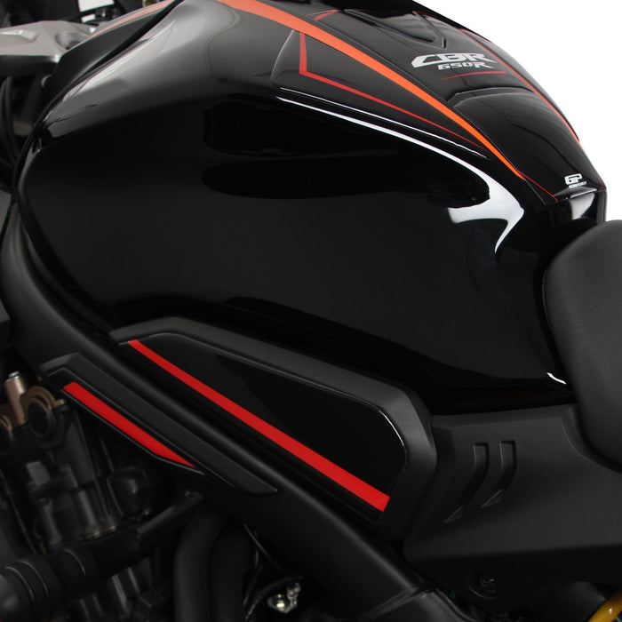GP Kompozit Jeu de protections de réservoir Noir Compatible pour Honda CBR650R 2019-2023