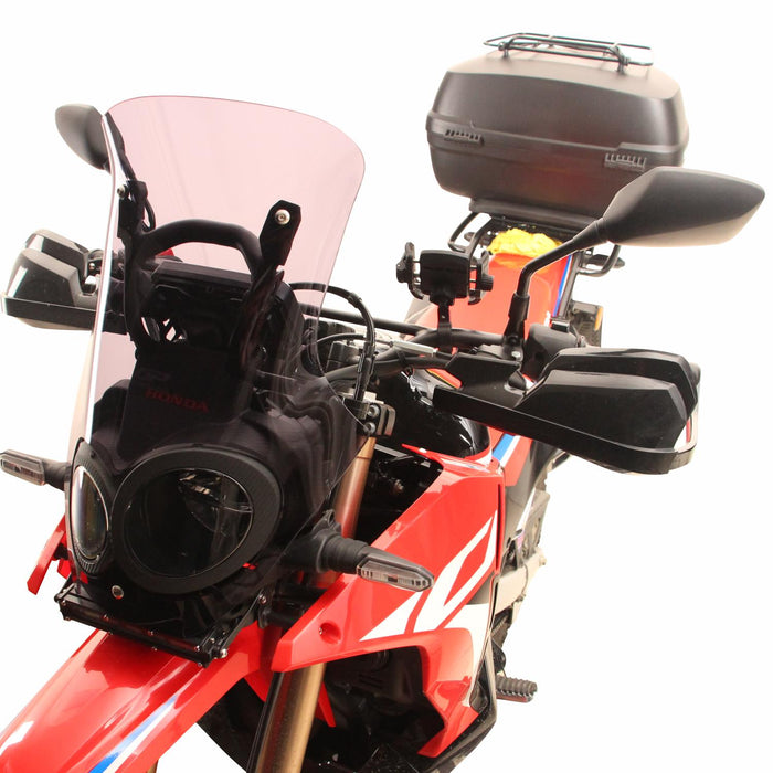 GP Kompozit Windshield Windscreen Black Compatible For Honda CRF250L Rally / CRF300L Rally  2017-2025