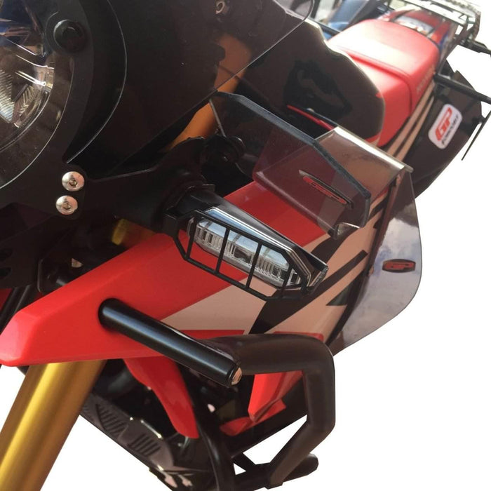 GP Kompozit Turn Signal Light Grille Cover Protector Black Compatible For Honda CRF250L Rally  2017-2020