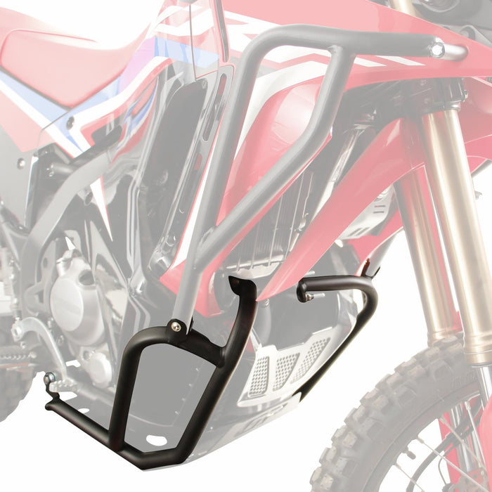 GP Kompozit Protección de barra de choque para motor, color negro, compatible con Honda CRF250 Rally / CRF300 Rally 2021-2023