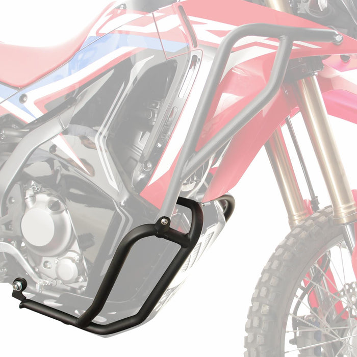 GP Kompozit Protección de barra de choque para motor, color negro, compatible con Honda CRF250 Rally / CRF300 Rally 2021-2023