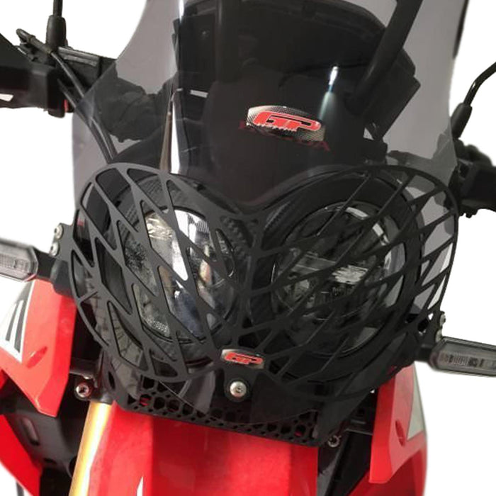 GP Kompozit Headlight Grille Guard Protector Black Compatible For Honda CRF250L Rally / CRF300L Rally  2017-2025
