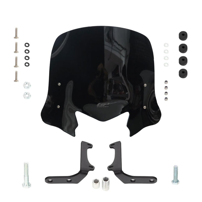 GP Kompozit Windshield Windscreen Black Compatible For Honda Dio  2021-2025